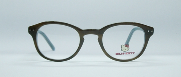 แว่นตาเด็ก Hello Kitty HK219 สีน้ำตาลกระ