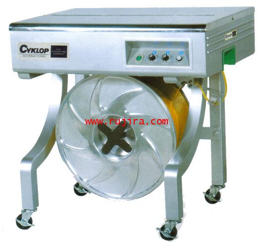 เครื่องรัดกล่อง ระบบเซมิออโต้ ยี่ห้อ CYKLOP รุ่น M-PAC8 จากประเทศสวิสเซอร์แลนด์ รับประกัน 1 ปี