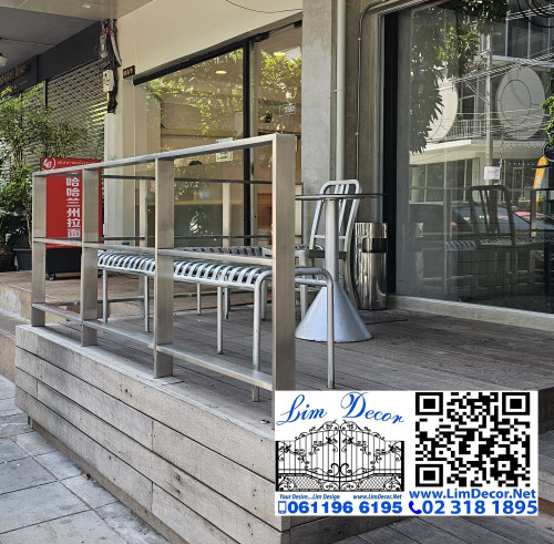 LD-BD291 ราวบันไดวนเหล็กแฟชั่นพื้นไม้ระแนงสำหรับขึ้นชั้นลอยบ้านดูเพล็กฟลอร์ Metal Steel Spiral with 3