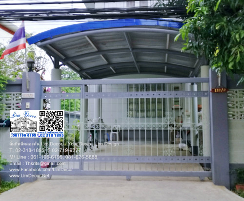 LD-A026 ประตูรั้วสแตนเลสพร้อมติดตั้งทั่วไทย Stainless Steel Gate Installation All Over Thailand 3