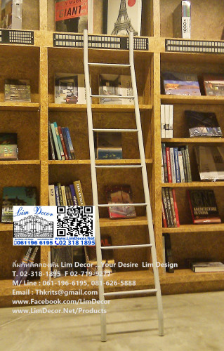 LD-F423 ตู้วางหนังสือไม้อัดบิลด์อินสั่งทำ Plywood Bookshelf Build-In