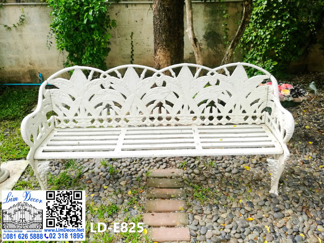 LD-E2053 ชุดสนามอัลลอยลายกุหลาบ แบบชุดเล็ก หรือ ชุดใหญ่ Alloy Steel Bench/Sofa Garden Furniture 3