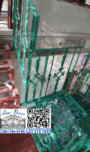 LD–B1265 บันไดวนอัลลอย พื้นอัลลอย บ้านสวนหัวหิน Alloy Spiral Staircase with Alloy Flooring @ Huahin 0