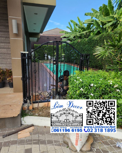LD-E2053 ชุดสนามอัลลอยลายกุหลาบ แบบชุดเล็ก หรือ ชุดใหญ่ Alloy Steel Bench/Sofa Garden Furniture 4