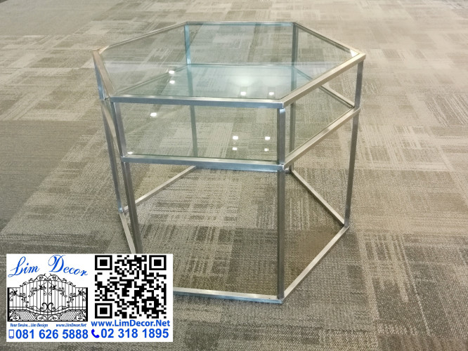 LD-F1026-F1030 ชุดสนามสเตนเลส สไตล์ยูโรเปี้ยน LD-F1026  Stainless Steel Round Table/Dining Table Out 3