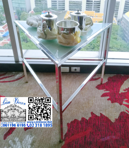 LD-F1026-F1030 ชุดสนามสเตนเลส สไตล์ยูโรเปี้ยน LD-F1026  Stainless Steel Round Table/Dining Table Out