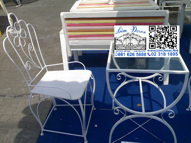 LD-E411 ชุดสนามเหล็กดัด ชุดใหญ่ Metal Steel Bench/Sofa Garden Furniture for Indoor-Outdoor Events 4