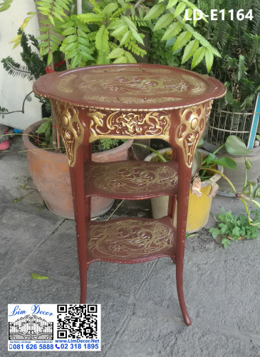 LD-E2005 ชุดสนามอัลลอยลายตำลึง Alloy Steel Bench/Sofa Garden Furniture – Gourd Vegetables Model 3