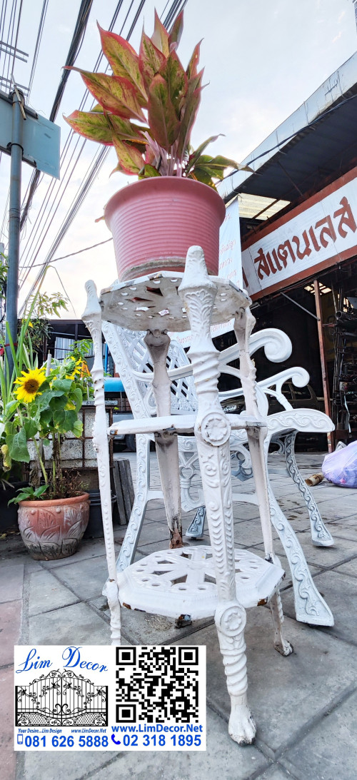 LD-E1808 ม้านั่งโซฟาร์สนามอัลลอยลายกล้วยไม้พิลาศ 3