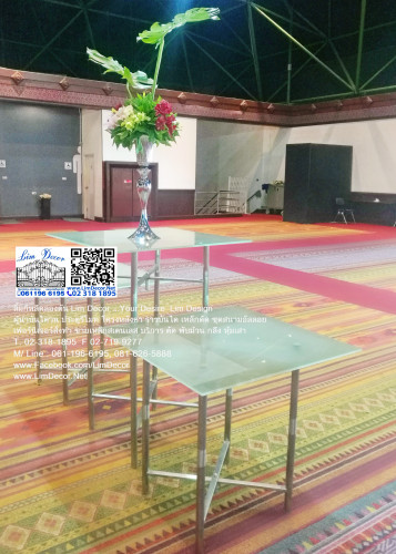 LD-F1026-F1030 ชุดสนามสเตนเลส สไตล์ยูโรเปี้ยน LD-F1026  Stainless Steel Round Table/Dining Table Out 1