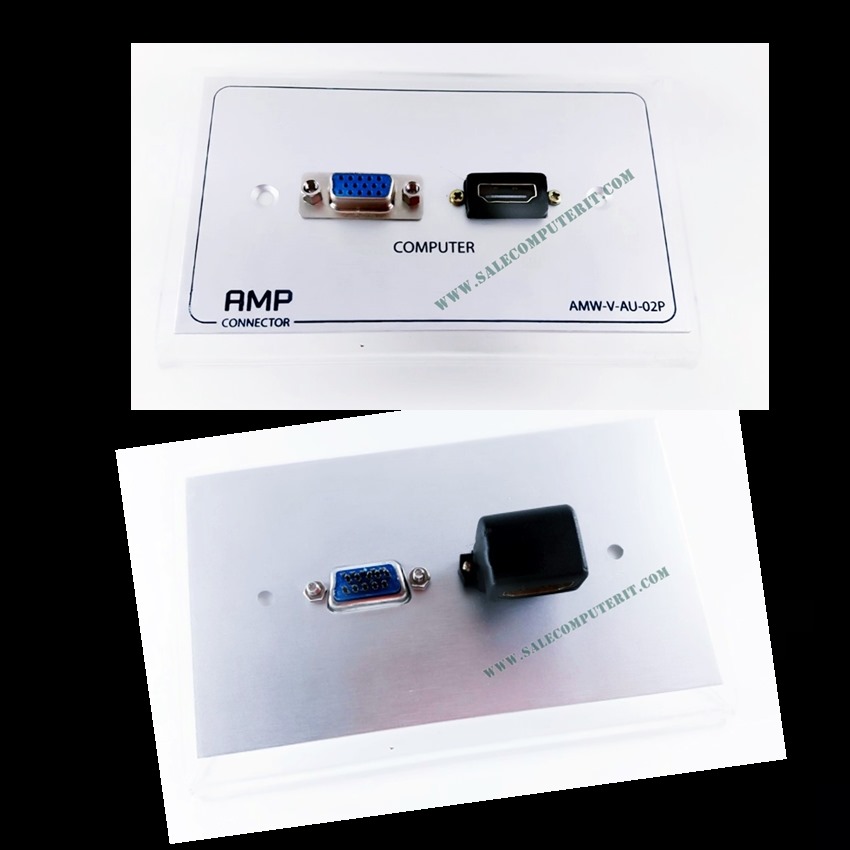 Outlet Plate   AMP  VGA 1 Port HDMI 1 Port  แบบบัดกรี 2