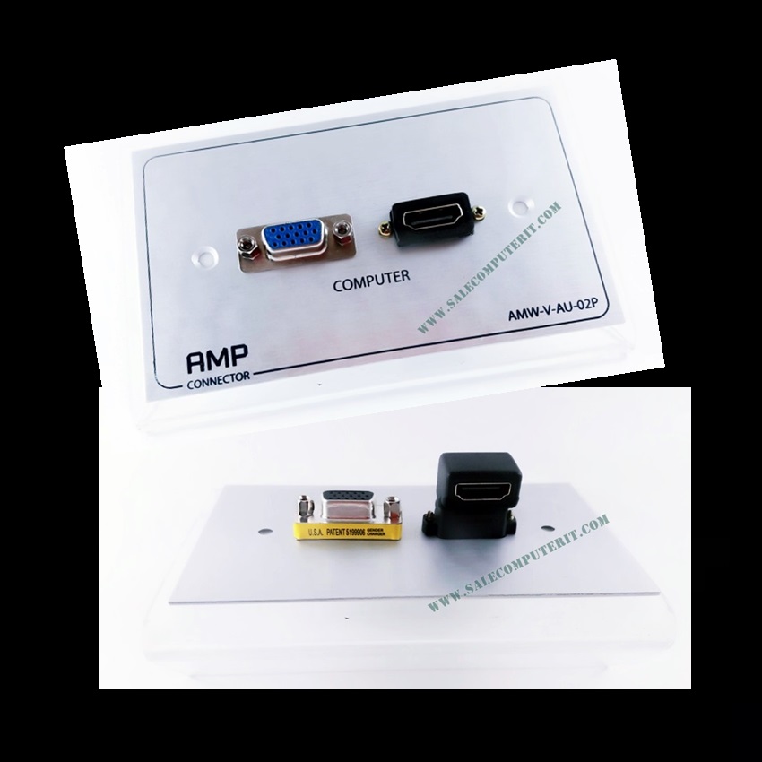 Outlet Plate   AMP  VGA 1 Port HDMI 1 Port 3