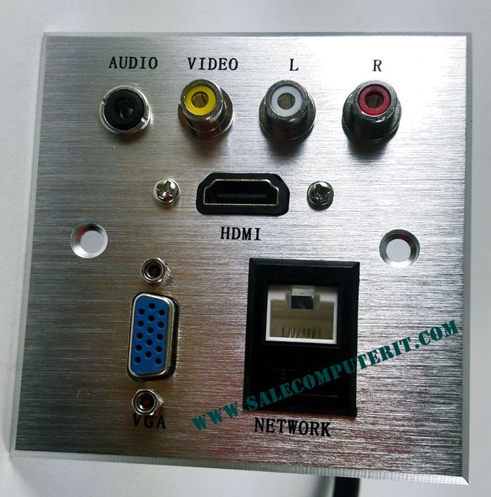Outlet Plate  VGA 1 Port HDMI 1 Port  Audio  1 Port  AV 3 Port LAN 1 Port