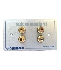 Amphenol Outlet Plate AMW-RCA-04P
