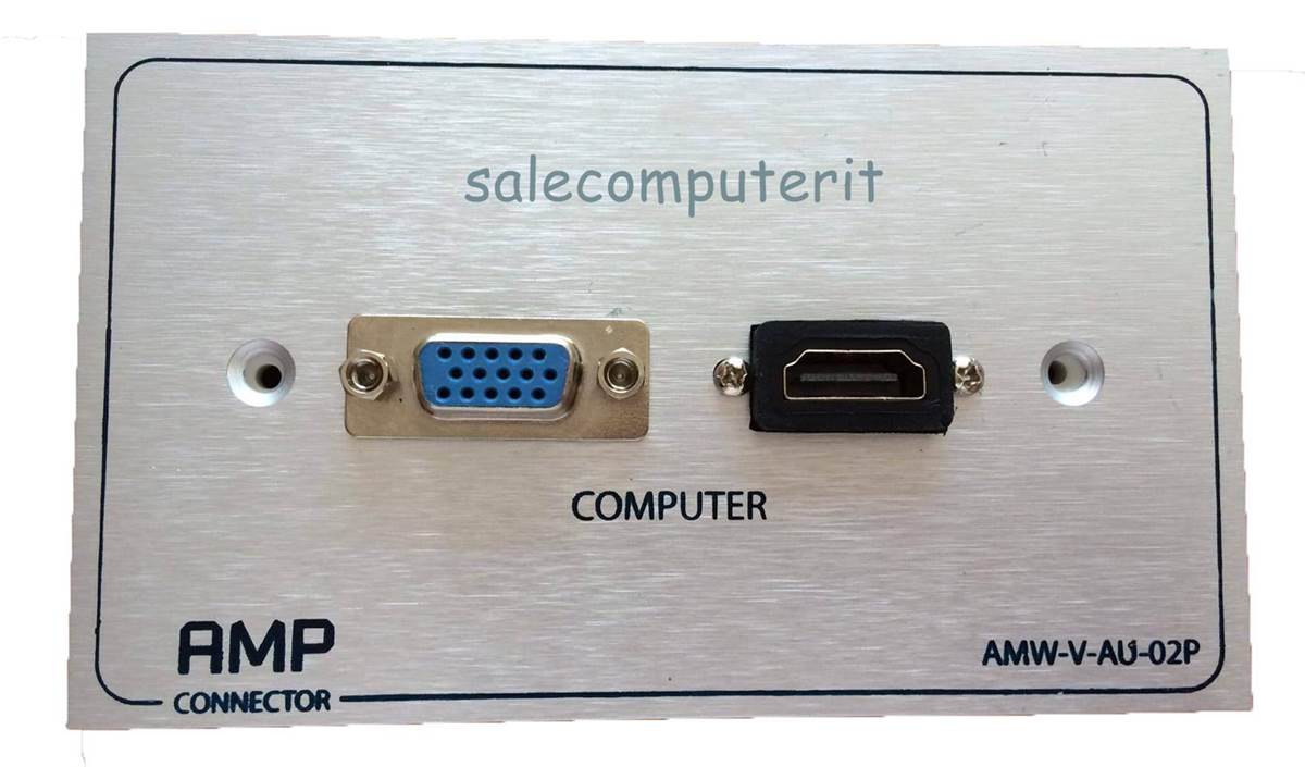 Outlet Plate   AMP  VGA 1 Port HDMI 1 Port