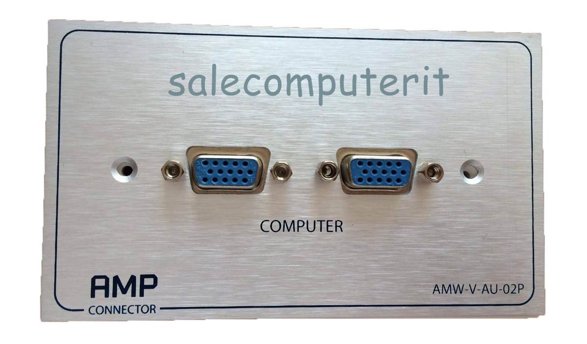 Outlet Plate  AMP  VGA 2 Port