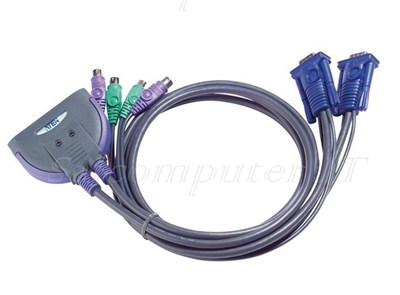 ATEN 2 ports PS/2 KVM Cable 1.2 m model : CS62