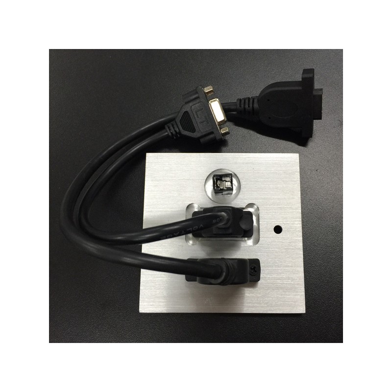 HDMI, VGA WITH MINI JACK WALL PLATE รุ่น  IW-HVA 1