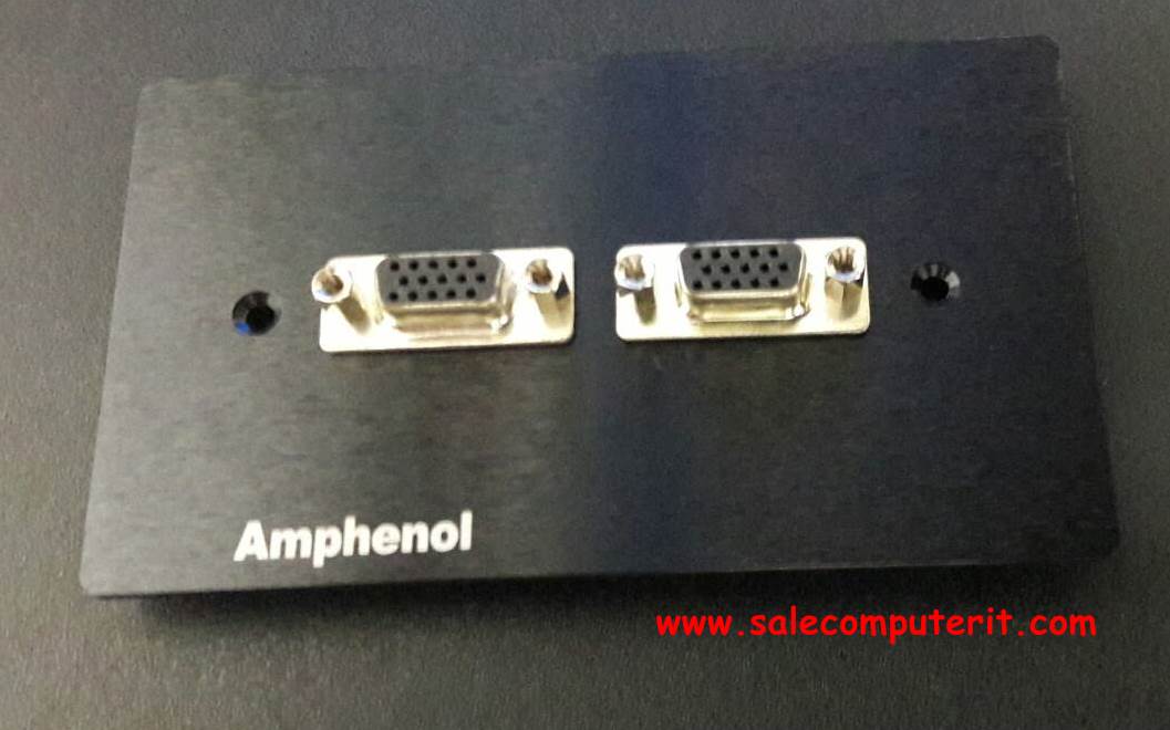 Amphenol Outlet Plate VGA 2 Port