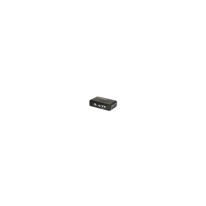 2-PORT VGA USB SLIM KVM SWITCH W/ AUDIO  MIC 1