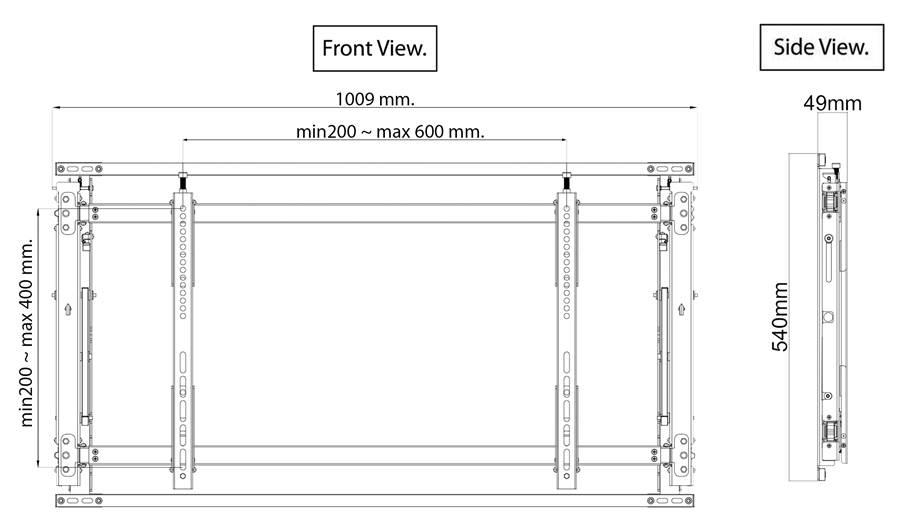 METALNICMT-V9800 รองรับจอขนาด 46-52 นิ้ว 3