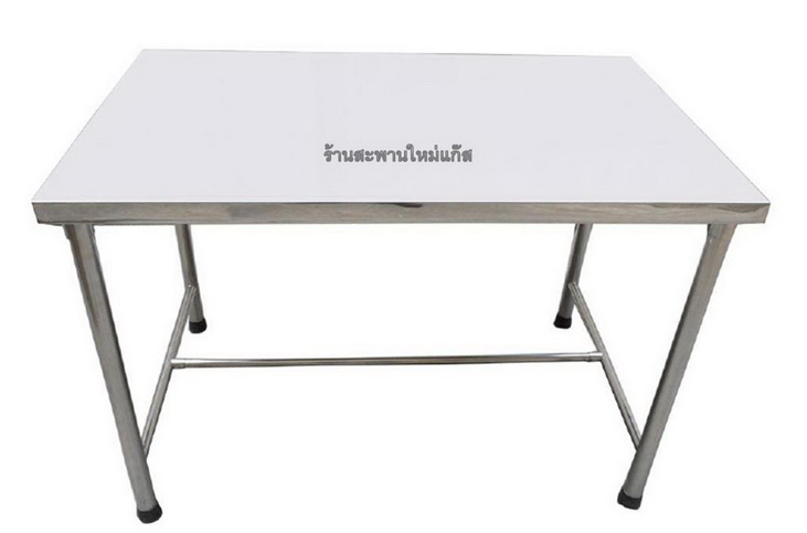 โต๊ะสแตนเลส ขากลมแข็งแรง  โรงอาหาร 110 เซมติเมตร (มี 3 ขนาด)
