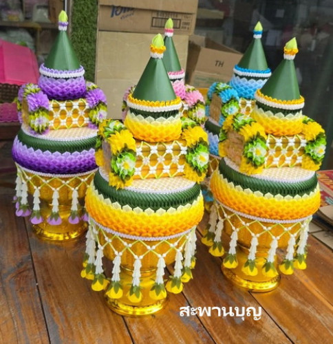 พานแพขมา มาใหม่ งานสวยละเอียด  พานธูปเทียนแพขมาชาววัง มินิมอล C101  พานขมาชาววัง 3