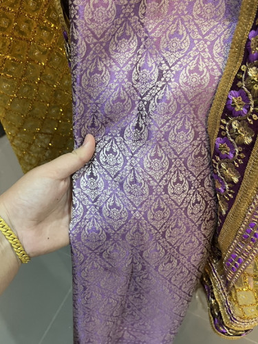 ผ้านุ่งนาค ผ้าถุงนาค ผ้าลายไทย มีหลายสี บวชนาค ใส่กับเสื้อนาค 8