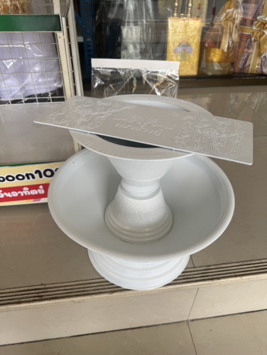 พานแว่นฟ้าสีขาว  ( พานแว่นฟ้าพลาสติก  ) สะพานบุญ 6
