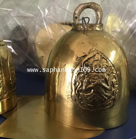 ระฆังใบโพธิ์ทองเหลืองแท้ , กระดิ่งใบโพธิ์ทองเหลืองแท้  ตราไก่ กระดิ่งทองเหลือง ระฆังทองเหลือง 7