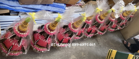 ต้นเทียน ( เดี่ยว ) สามารถประยุกต์เป็นบายศรีได้ งานผ้าเย็บแบบ 5