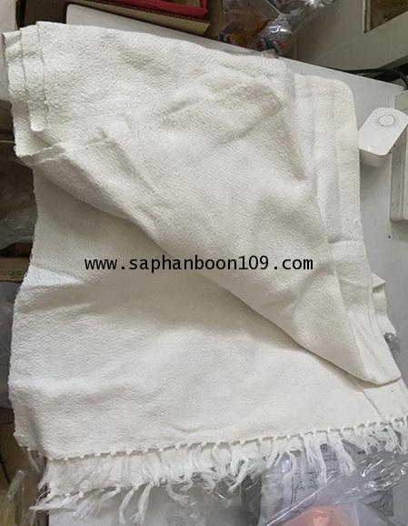 ผ้าห่มฝ้ายทอมือสีขาว ( รุ่นนี้ หนา หนัก )  ผ้าฝ้าย ( กันหนาวแม่ชี  ) 2
