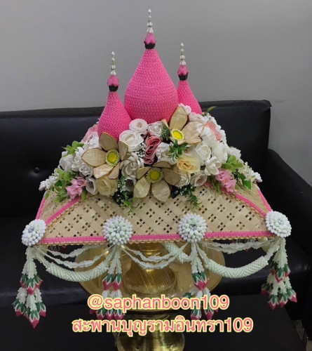 ครอบไตรจักสาน ครอบไตรหัวพุ่มงานไม้ไผ่จักสาน ครอบไตรชาววัง ครอบไตรพุ่มสามยอด 7