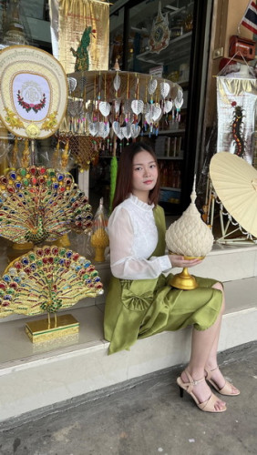 ( สินค้าพรีออเดอร์ )  งานหัตถกรรม ขี้ผึ้งแท้ พุ่มเทียนขี้ผึ้งแท้เทียนพรรษาขี้ผึ้งแท้ งานชาววัง