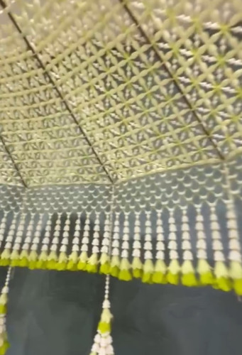 สัปทนร้อยดอกพุด สัปทนดอกรัก ร่มดอกไม้ ร่มกฐินงานละเอียด หัตถกรรมไทยโบราณ กว่า 2 หมื่นดอก 9