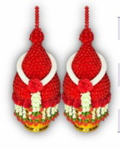 พานพุ่มบานไม่รู้โรยคล้องมาลัยพุดวง ร้อยอุบะ พานพุ่มสีเหลือง 2