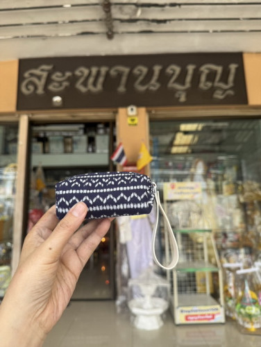 ของชำร่วยงานบุญ กระเป๋าผ้าฝ้าย พิมพ์ลาย  ชำร่วยงานศพ งานขาวดำ งานกฐิน  กระเป๋าใส่เหรียญ 4