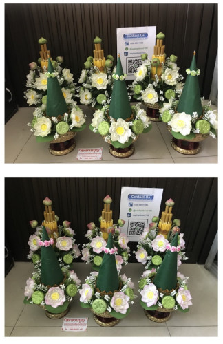 ชุดเครื่องบวชพระใหม่ ครบชุด ครอบไตรบัวศิลปาชีพ ชุดบวชครบชุด 6