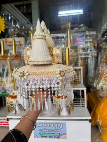 พานธูปเทียนแพ แพขมา6เหลี่ยม หกเหลี่ยม  บวชนาค  มินิมอล 7
