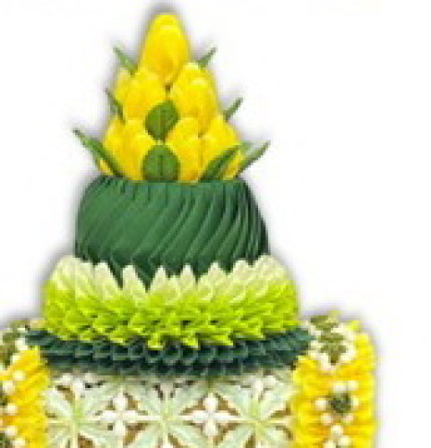 พานขมาเย็บแบบ 5 ชั้น พานขาว งานมาใหม่ แพขมาชาววังสั่งทำพิเศษ  7 นิ้ว 1