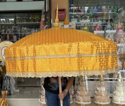 มาใหม่!!!   สัปทนผ้าเกาหลีลายไทย ผ้าลายไทย  ยอดลงยา ด้ามชแลค  สินค้าออกใหม่ปี2567 1