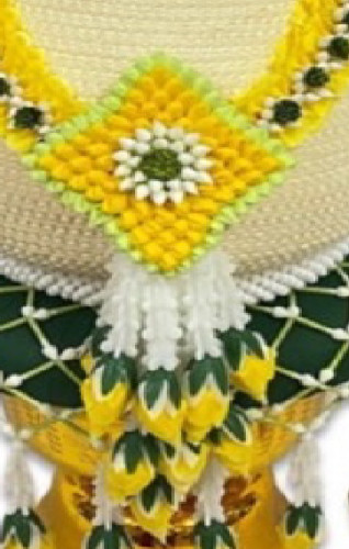 พานพุ่มดิ้น แต่งพานร้อยอุบะ คาดมาลัยซีก ( สั่งล่วงหน้านะคะ ) 4