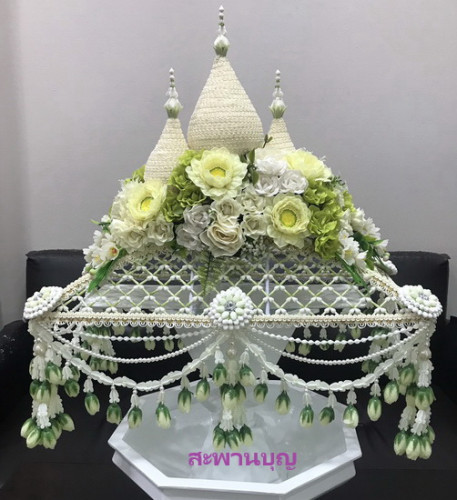 งานออกใหม่ 2568  ครอบไตรหัวพุ่ม 3 ยอด   ดอกพุดดิน  สั่งได้ทุกสี ครอบไตรกฐิน 4