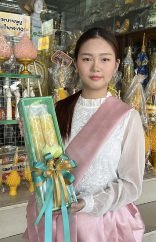เทียนพรรษา งานแฮนเมดสวยๆ สะพานบุญ เทียนเดคูพาจ สั่งที่ไลน์ 1