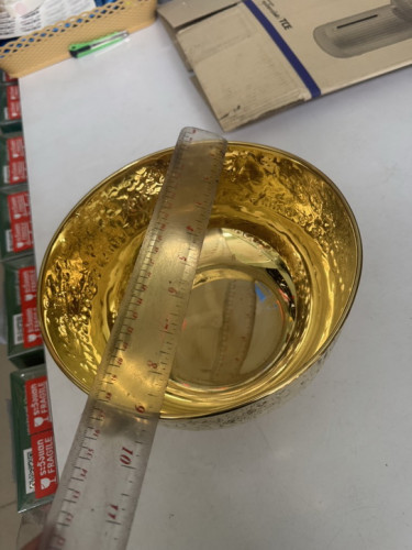 ขันหัวสิงห์  ขันหูสิงห์ ขันน้ำมนต์ ทองเหลืองแท้  9 นิ้ว  ขันทองเหลือง 7