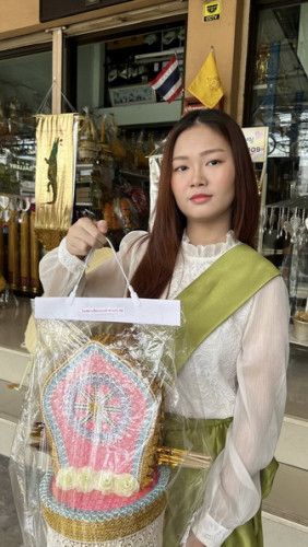 เสมากฐิน พุ่มกฐินเสมาธรรมจักรกฐิน  ปักเงินกฐิน มีหลายสี / นกยูงกฐิน  ต้นกฐินผ้าป่า