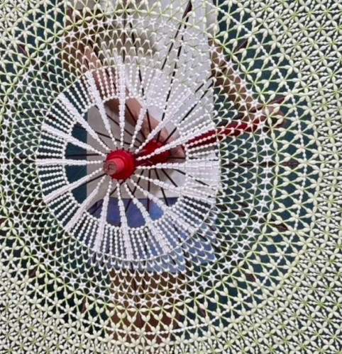 สัปทนร้อยดอกพุด สัปทนดอกรัก ร่มดอกไม้ ร่มกฐินงานละเอียด หัตถกรรมไทยโบราณ กว่า 2 หมื่นดอก 4