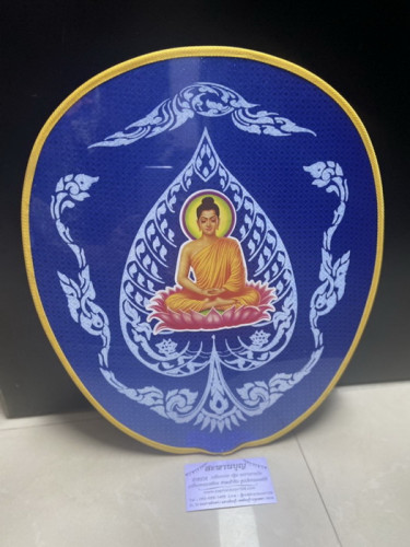 ตาลปัตรพัดพิมพ์  ตาลปัตรพิมพ์ลายพระพุทธเจ้า  ตาลปัตรรุ่นถูก ตาลปัตรงานบวช-กฐิน 2