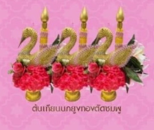 ชุดเครื่องบวชครบชุด ครอบไตรนก ต้นเทียน กรวย ยกชุด แยกชิ้นได้  ตรางาคู่ 5