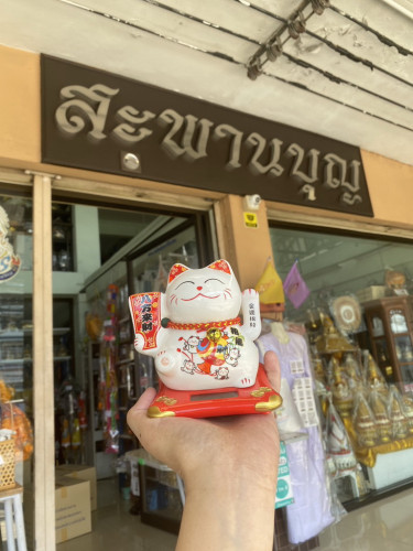 แมวกวักเรียกทรัพย์  แมวกวักนำโชค  โซล่าเซลล์  มีเล็กกับใหญ่  นางกวัก 1